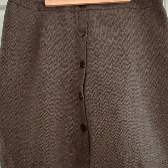LIKE NEW - Never worn -Brown herringbone miniskirt - Picture 1 of 4